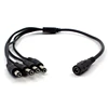 Security System CCTV Camera Power Splitter DC Power Cable 1 Female (Plug) to 4 Male (Jacks) DC Cable AC DC Power adapter