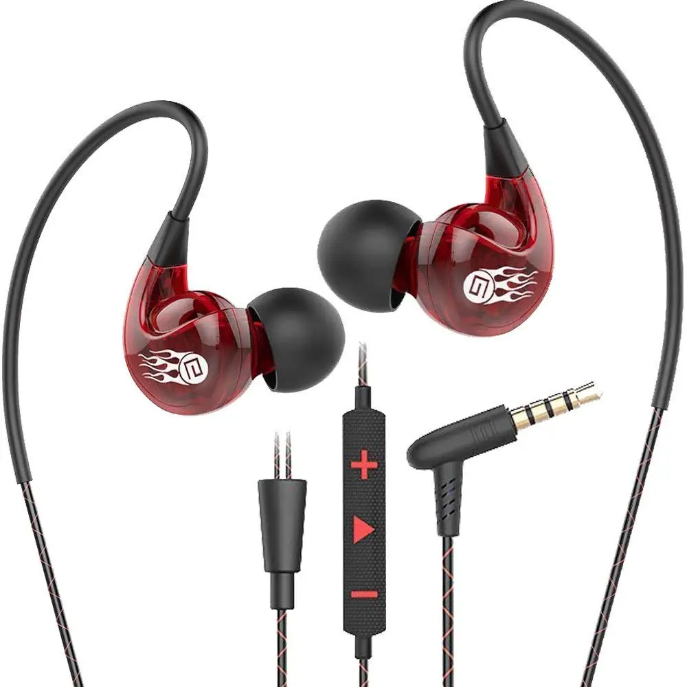 SP90 Ear Hanging Sport Earphone With Mic and Volume Control