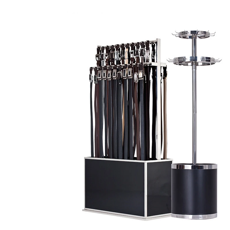 Men Branded Business Leather Belt Display Rack Fixture Display Stand