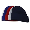 Wholesale high quality custom funny beanie/flexfit wool knitted blank beanie hat with custom woven label winter warm hat
