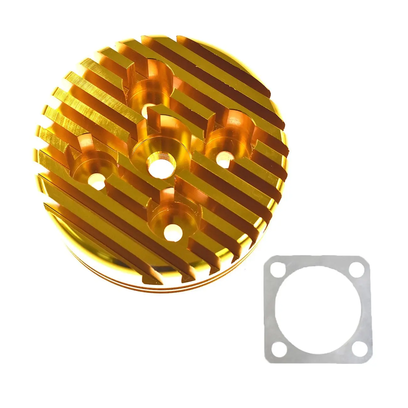 JRL Yellow CNC Cylinder Head For Racing 66cc/80cc Engine Gas Motorized Bicycle