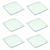 Square clear tempered glass coaster with PVC box packed