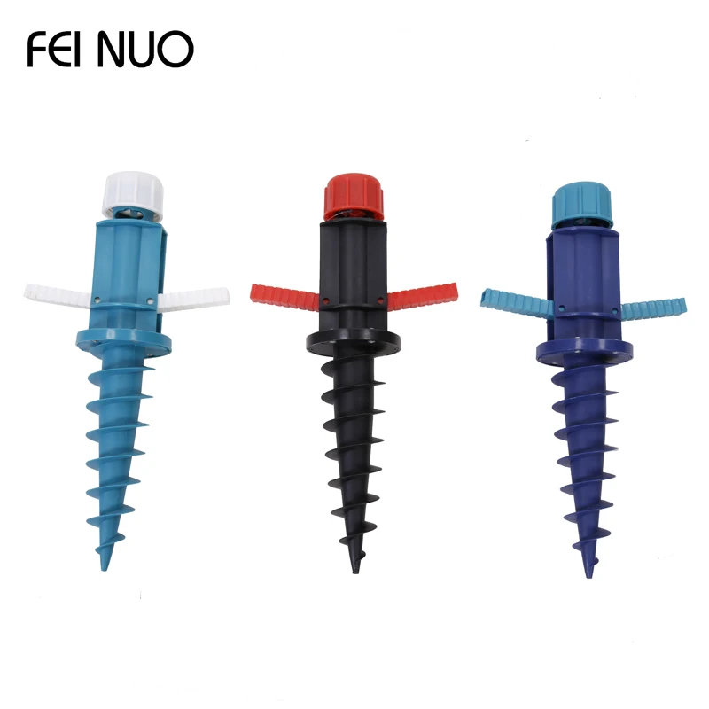 Promotional Color Optional Plastic Umbrella Base Sand Screw Anchor