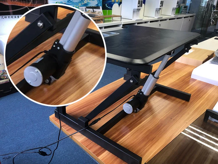 Ergonomic Desktop Electric Motor Lift Computer Desk For Monitor Stand