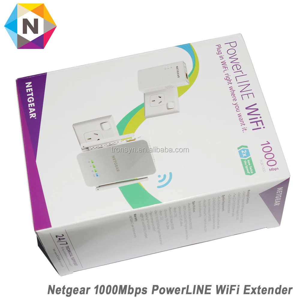 netgear plw1000 wifi 1000 mbps 2 adapters