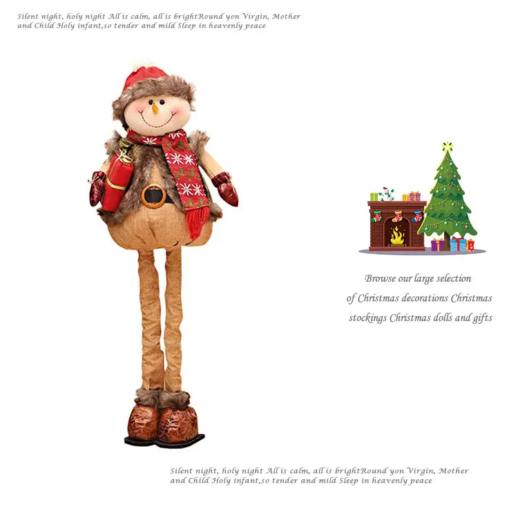 Big Fabric Handmade Christmas Decoration Plush Santa Claus