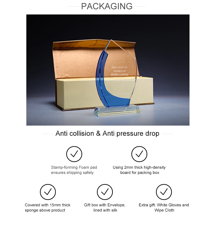 Crystal Stick Small Trophies Custom Trophy Cheap Crystal Award Shield