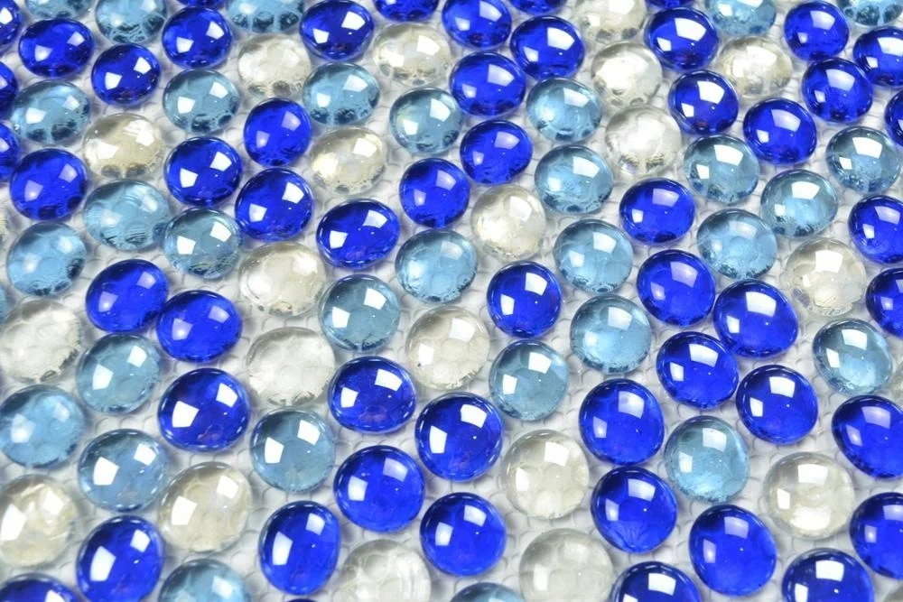 Decorative Glass Beads Glass Gems Multi Colored Glass Pebble Mosaic