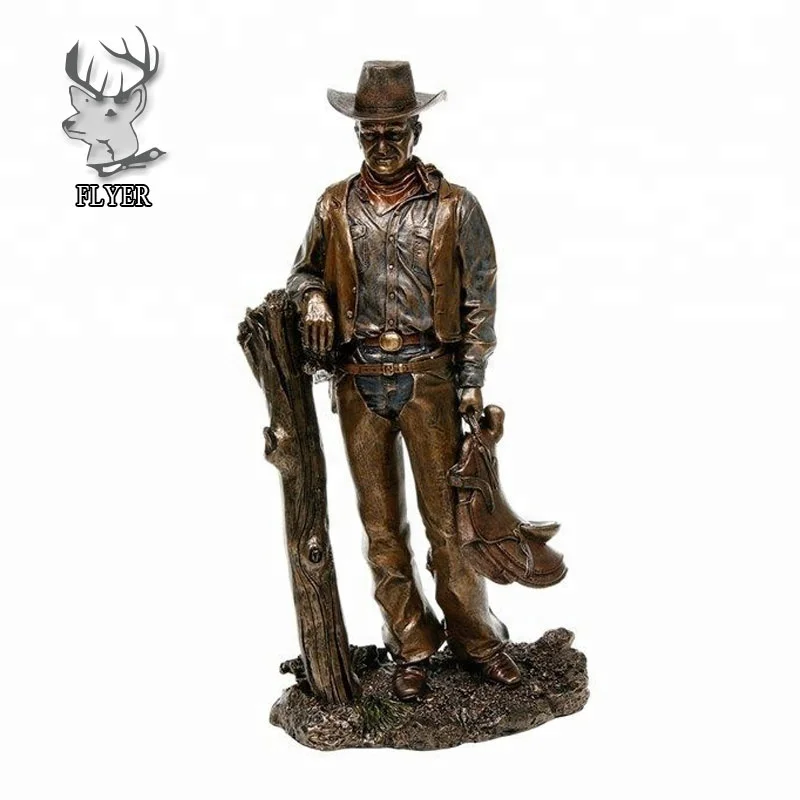 resin cowboy statues