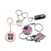 Hot sale Wholesale Brand OEM eco-friendly alloy rimmed die stamping gold 3d Metal round floating Key ring key chains