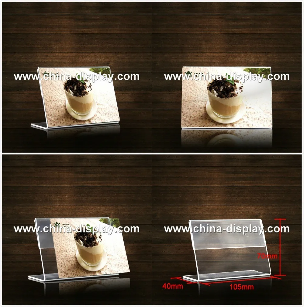 Clear Acrylic Material Acrylic Menu Tag Holder For Hotel,Restaurant