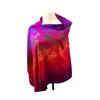 Popular Rainbow Pashmina Scarf Rose Pattern Stole Long Wide Woven Fringe Tassel Scarf