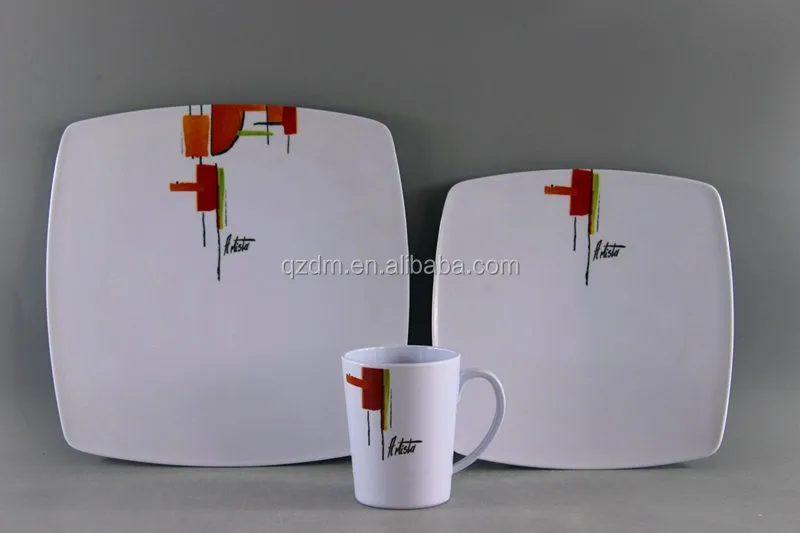 Rustic Design Melamine Dinner Set Food Grade Good Quality