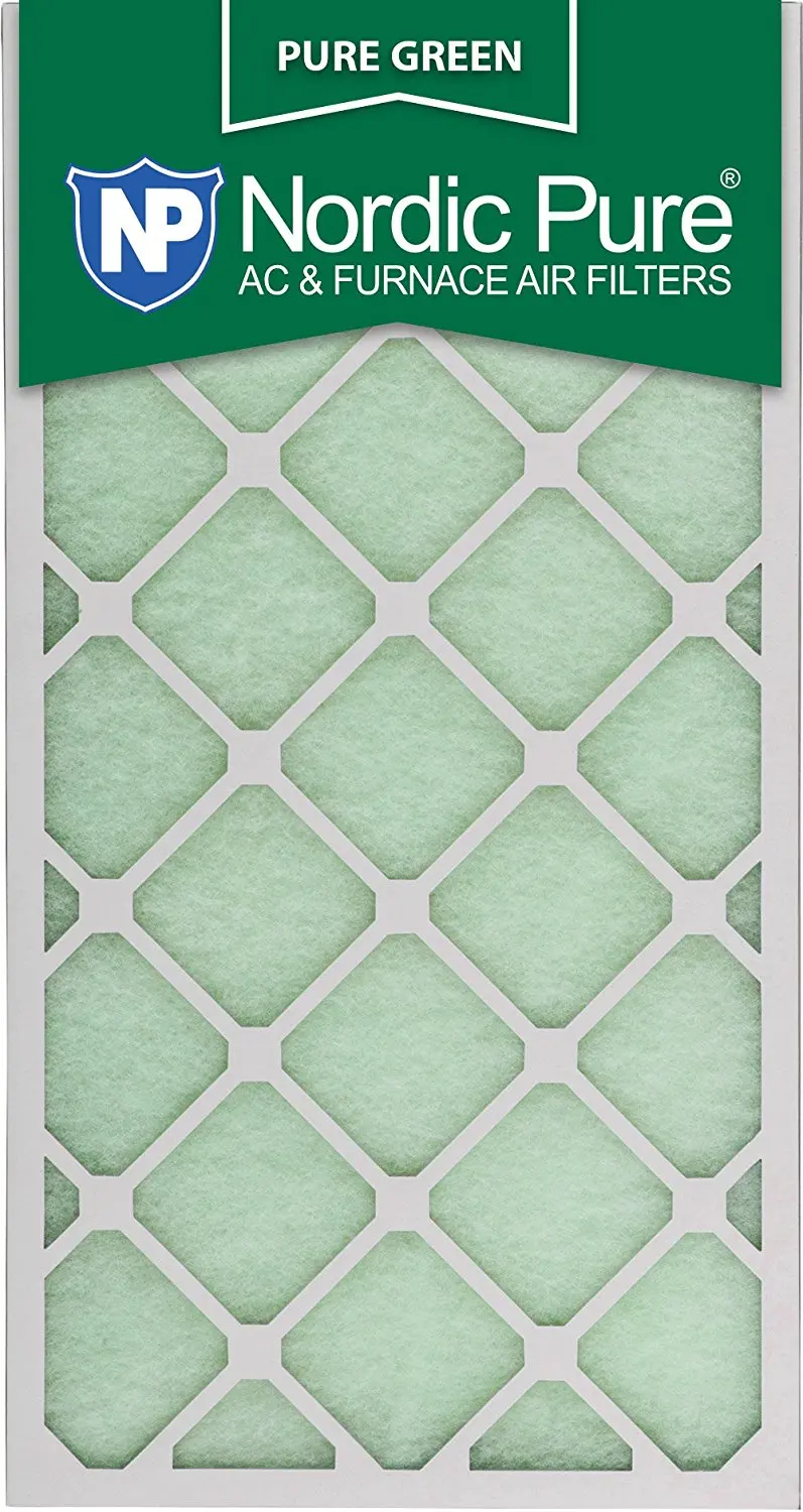 Nordic Pure 12x30x1PureGreen-3 AC Furnace Air Filters, 12 x 30 x 1", Pure Green