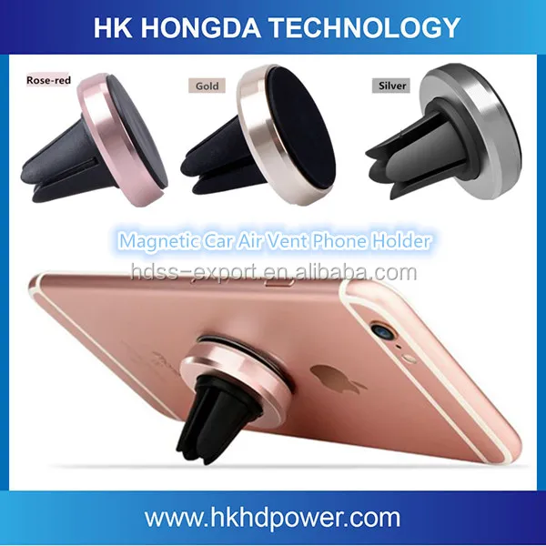 Free sample ABS+Aluminum Magnetic Car Mobile Phone Holder Air Vent, Car Mount Magnetic