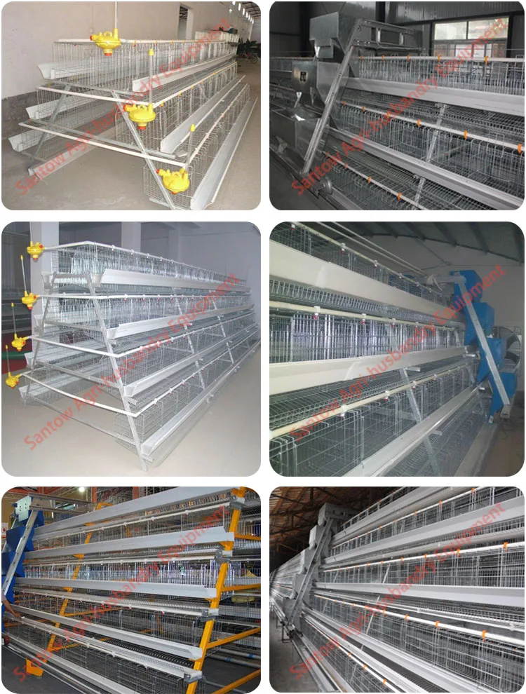 A Frame Chicken Layer Cages 3 Tiers Poultry Cage Rabbit Cage System For