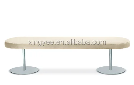 Modern Furniture Indoor Benches Leather Fabric Waiting Room