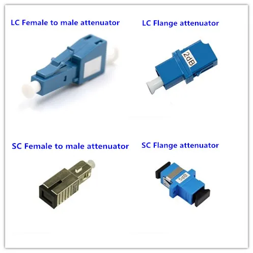 lc st fc sc upc in line fiber optic attenuator