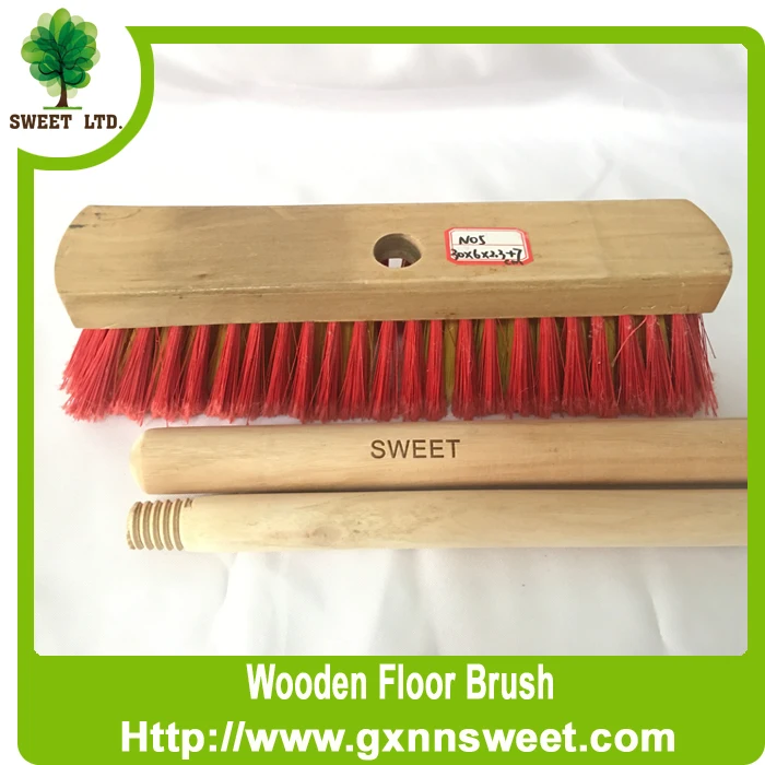 Plastic Brush With Wood Sticks For Household Cleaners Buy Plastic