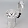 Custom LOGO Moka Pot Aluminum Italian Type Moka Pot Espresso Maker with Handle Suitable for Ceramic Stovetops Home Office Use