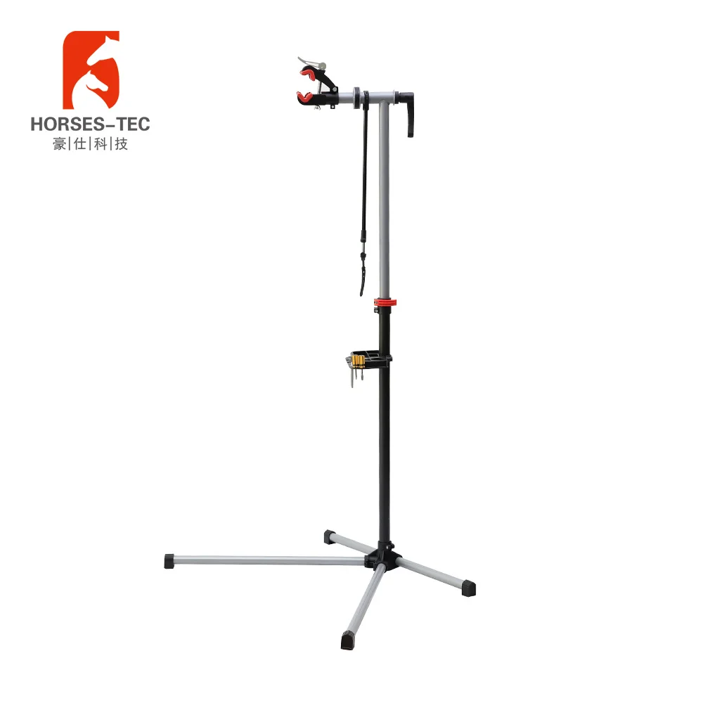 Folding arm bike racks storage stand bicycle repair tool set