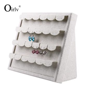 Oirlv Small Order In Stock Jewelry Earring Organiser Removable Oirlv Small Order In Stock Jewelry Earring Organiser Removable Display Card Wood With Linen Stand For