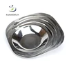Flower Design Food Dinner Dish Tray Stainless Steel Square Plate Wholesale