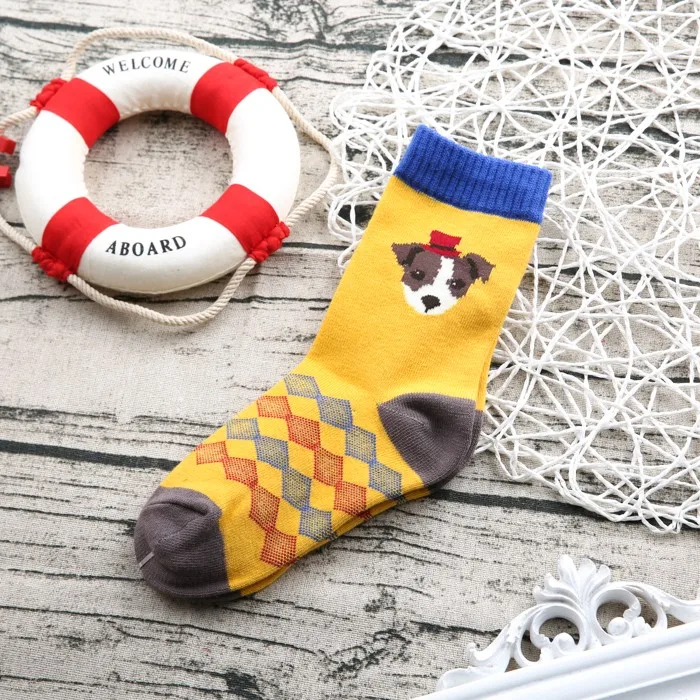 SHANXIN Hot Sale Cute boy tube cotton socks knitted grip kids soft cartoon baby socks anti slip