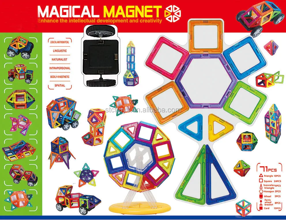plastic magnetic building blocks