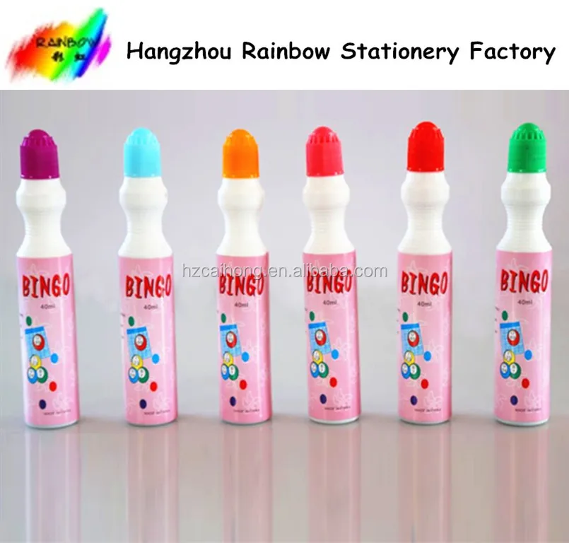 Best selling 40ml hangzhou rainbow Bingo marker pen for bingo blower machine