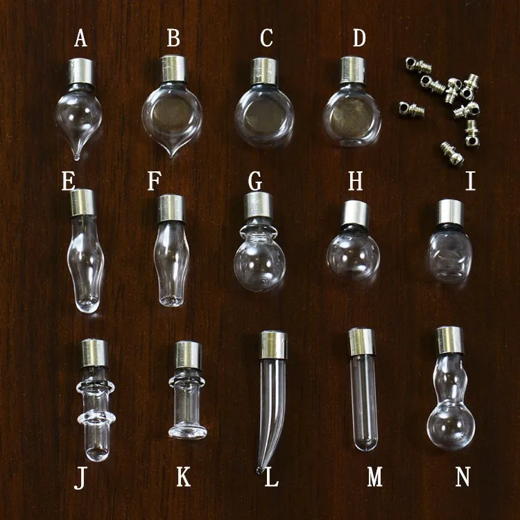 Name On Rice Glass Vial Pendant 6mm Neck Width Glass Vial Perfume