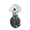 Motorized Valves Supplier DN80 3 inch 220v Modulating Control Electric Water Flow Control Butterfly Valve