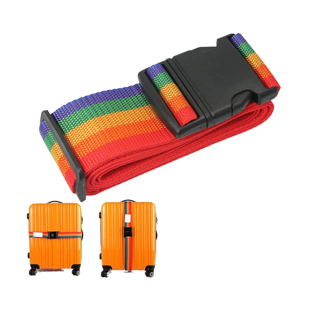 Custom Travelling Adjustable Durable Airport Suitcase Rainbow Luggage ...