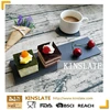 Well designed natural slate plates serving dishes rectangle