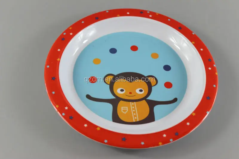 100% Melamine Kids Dinner Plate Lunch Plate Unbreakable