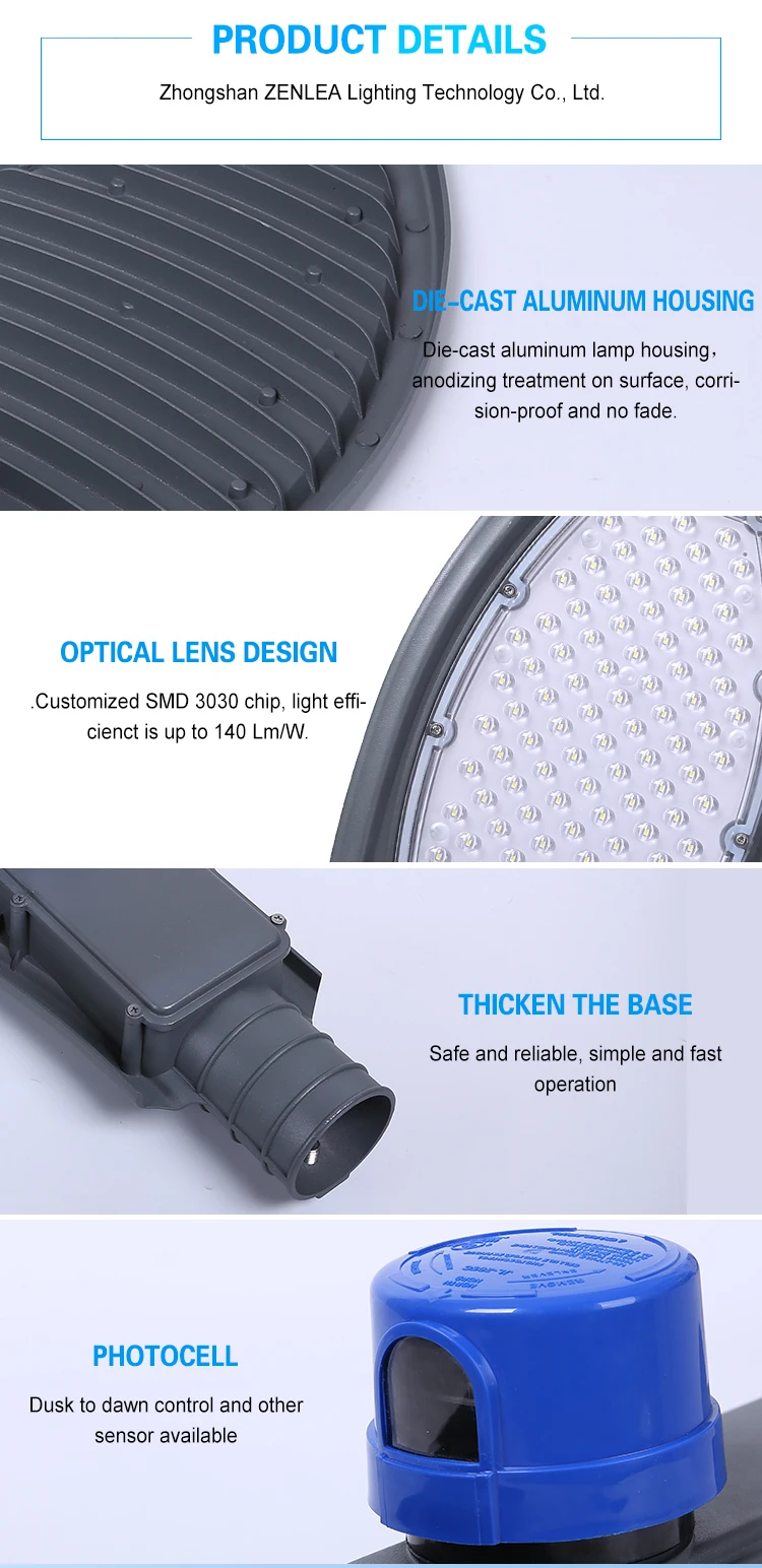 High quality 30w 50w 60w 100w 120w 150w outdoor IP65 waterproof bridgelux smd led street light price