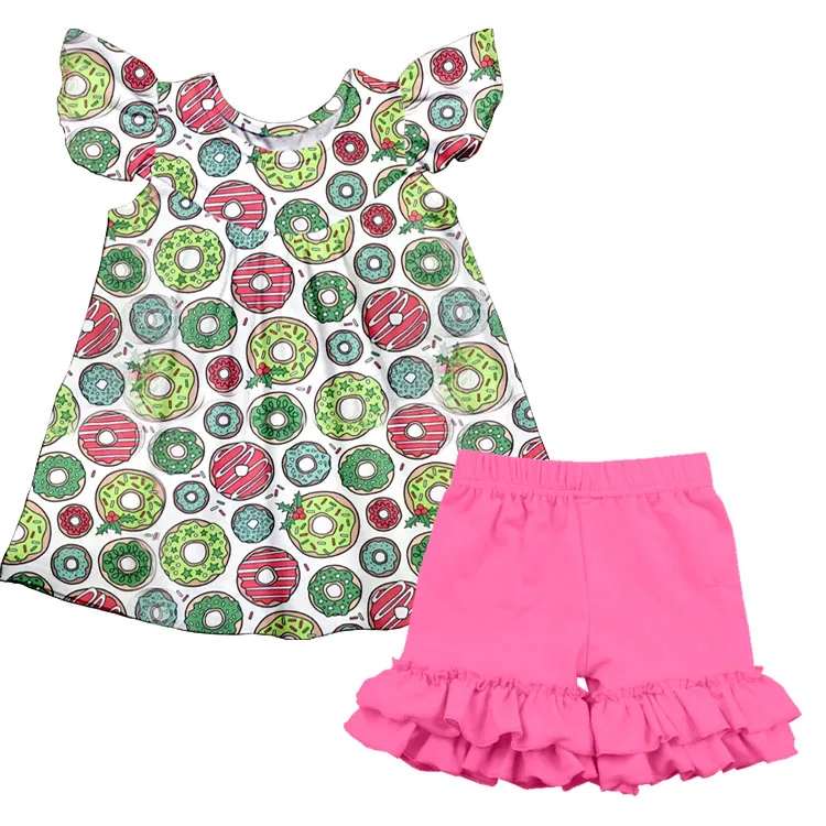 Wholesale Unique Girl Clothing Boutique Newborn Dress Milk Silk Donut