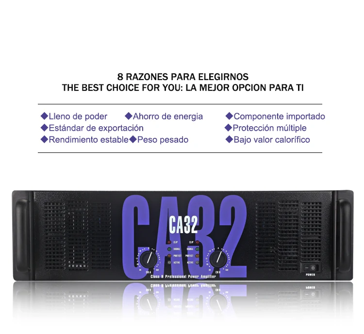 Laikesi Amplificador de Audio Potencia profesional