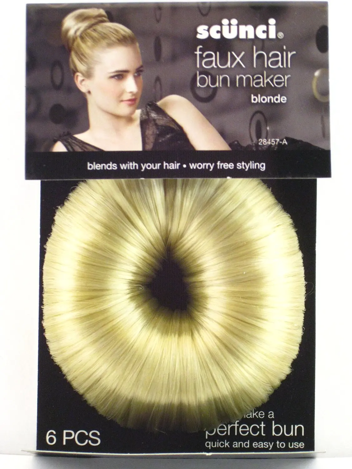 Buy Scunci Faux Hair Bun Maker Blonde 6 Piece Kit In Cheap