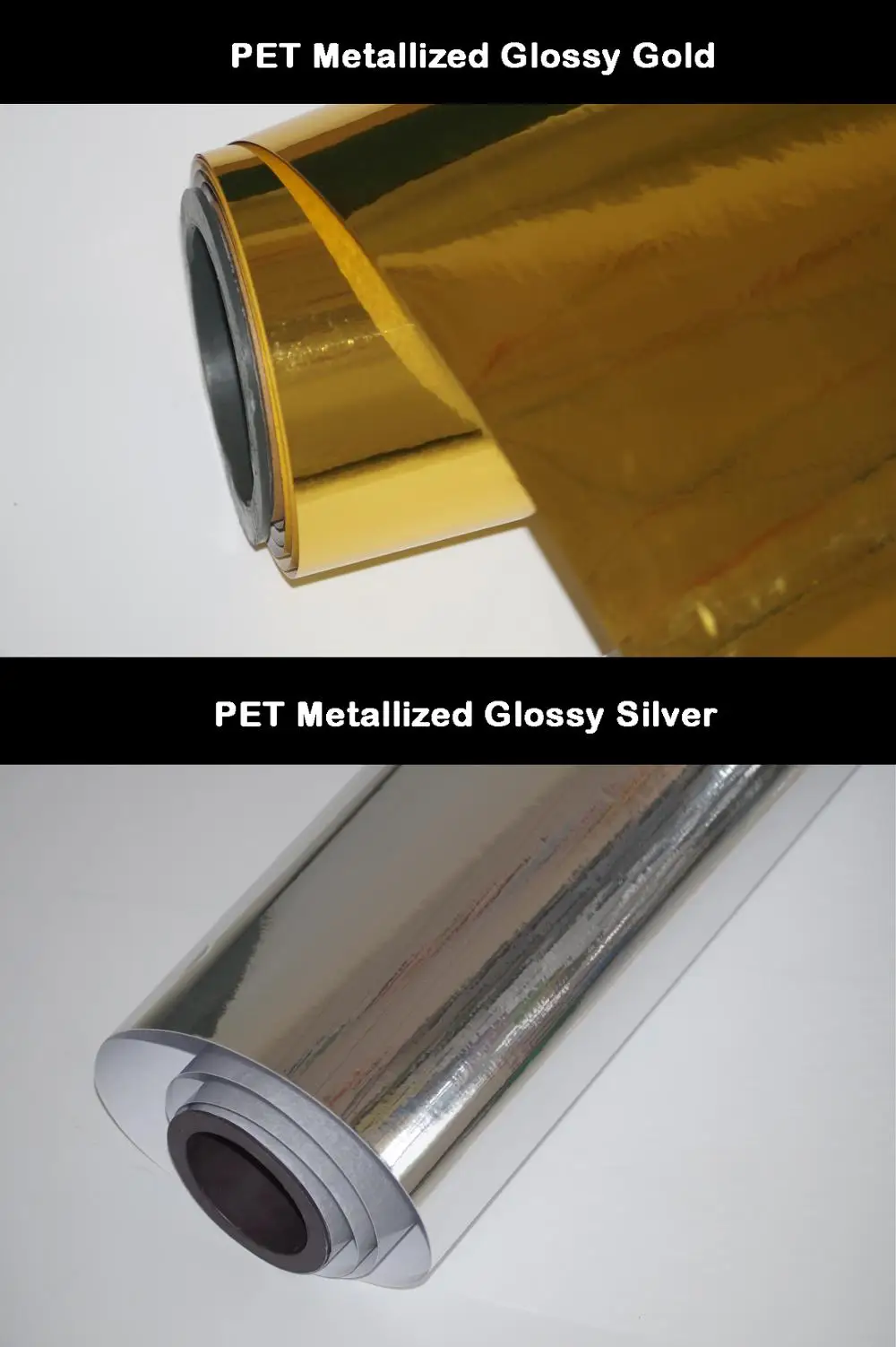 PET glossy silver
