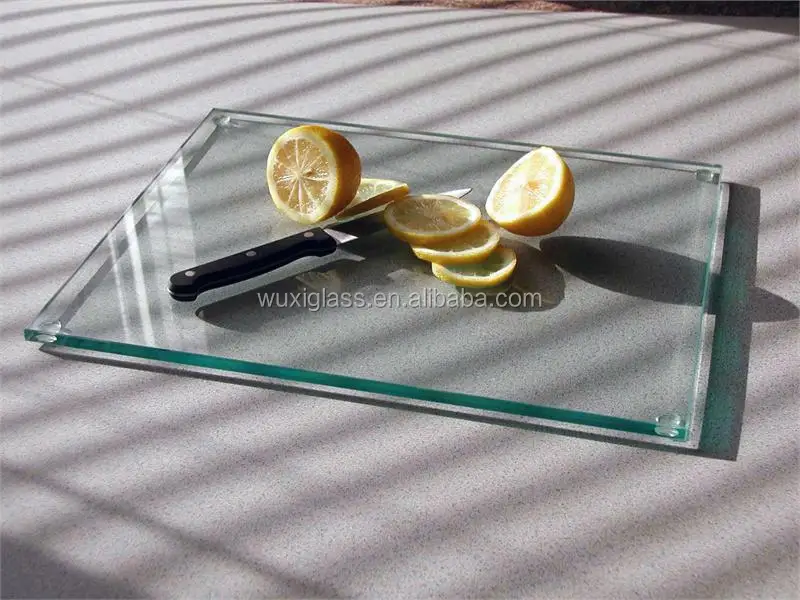 clear glass cutting board made of tempered glass in 4mm thick