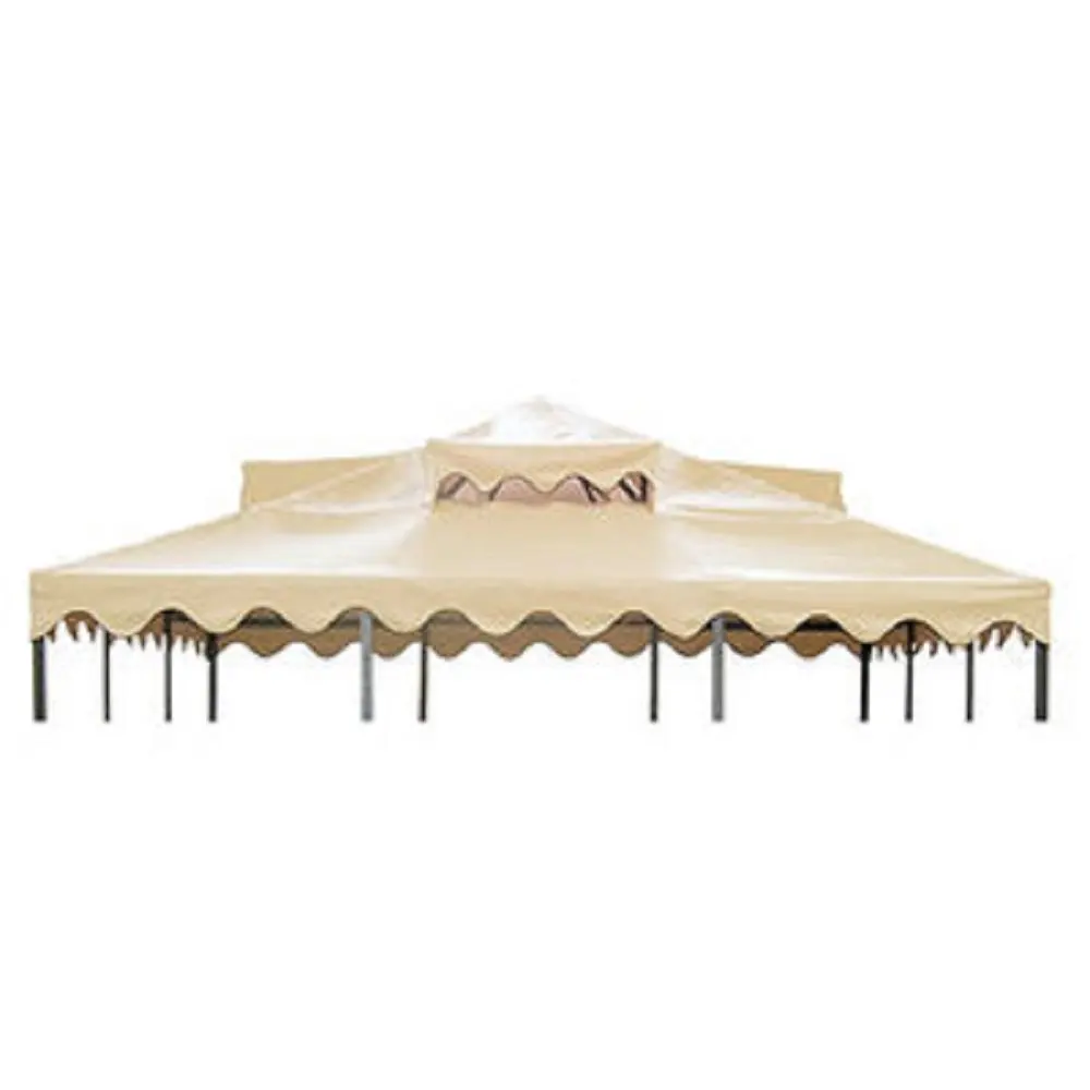 UV sunlight resistant polyester fabric, Ventilation breeze vents. OUTDOOR LIVING VERANDA GAZEBO CANOPY TOP - TAUPE