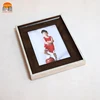 Simple Orange wooden glass hanging brown decorative 3.5x5 children photo picture frames