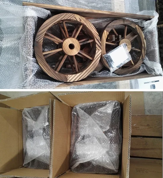 Maceta De Vagones De Madera De Cedro Quemado Para Patio Decoración