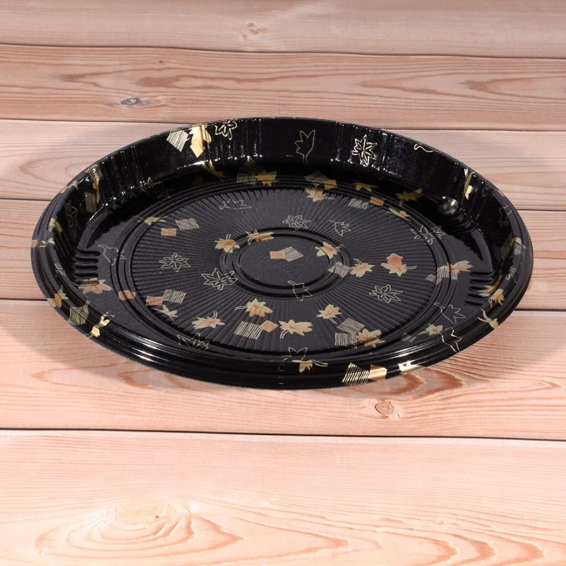 Round Japanese Disposable Food Plastic Sushi Plates Pet Container Buy
