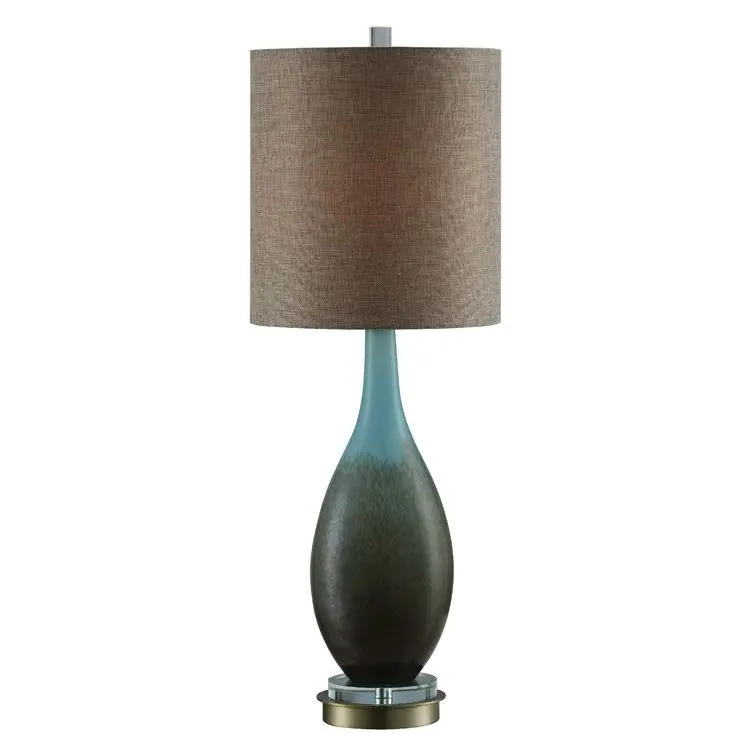 Home Decorative Modern Bedroom Living Room Bed Side Blue Glass Accent Table Lamps Buy Decorative Modern Glass Hotel Chinese Blue Wholesale Portable Classic Unique Vintage Table Lamp Luxury China Restaurant New Design