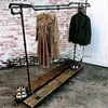 Modern Store Retail Display Designs Shop Fixture Wooden Clothing Display Shelf