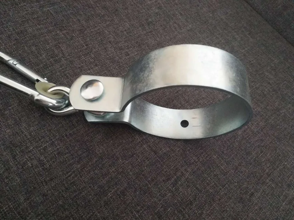 BT-A667 Rigging Hardware Pair of Galvanized Metal Swing Fixings Round Swing Fixing With Carabiner Hook Swing Hanger