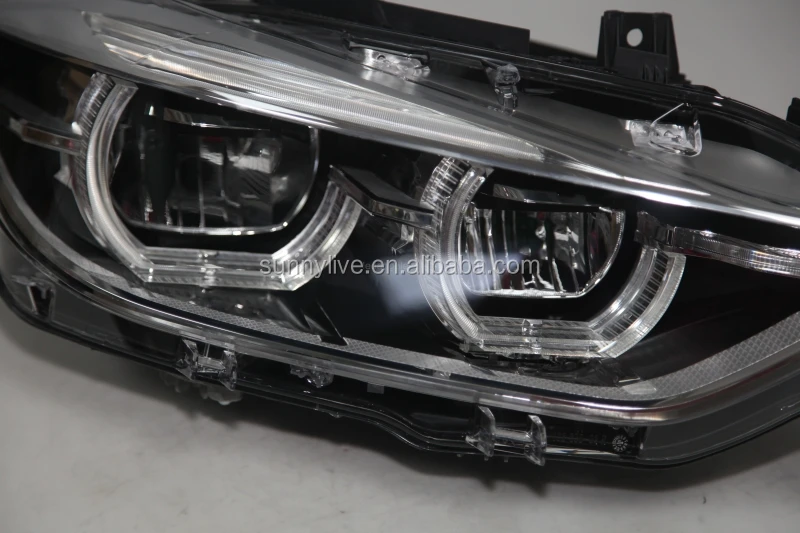 LED Angel Eyes Headlight  For BMW F30 F35 318 320 325 328 330 335 2013-2015 Year CN