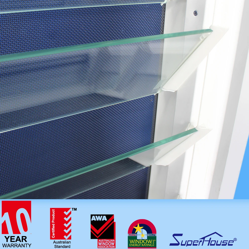Australian standard air flow fixed aluminium shutter glass louver windows
